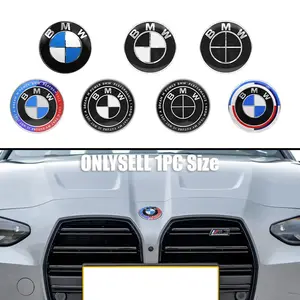 1Pc ABS 82mm 74mm Round Diagonal Front Hood Trunk Badge Logo Identification Car Logo Decoration Car Accessories Suitable for BMW E46 E90 F30 F10 F20 G20 E87 E60 E63 F01 F02 E83