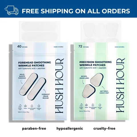 HUSH HOUR Wrinkle Patches - Forehead Smoothing - Precision - Hyaluronic acid - Centella - Peptides, Adenosine