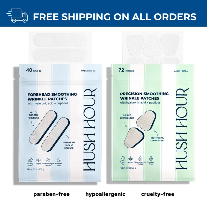 HUSH HOUR Wrinkle Patches - Forehead Smoothing - Precision - Hyaluronic acid - Centella - Peptides, Adenosine