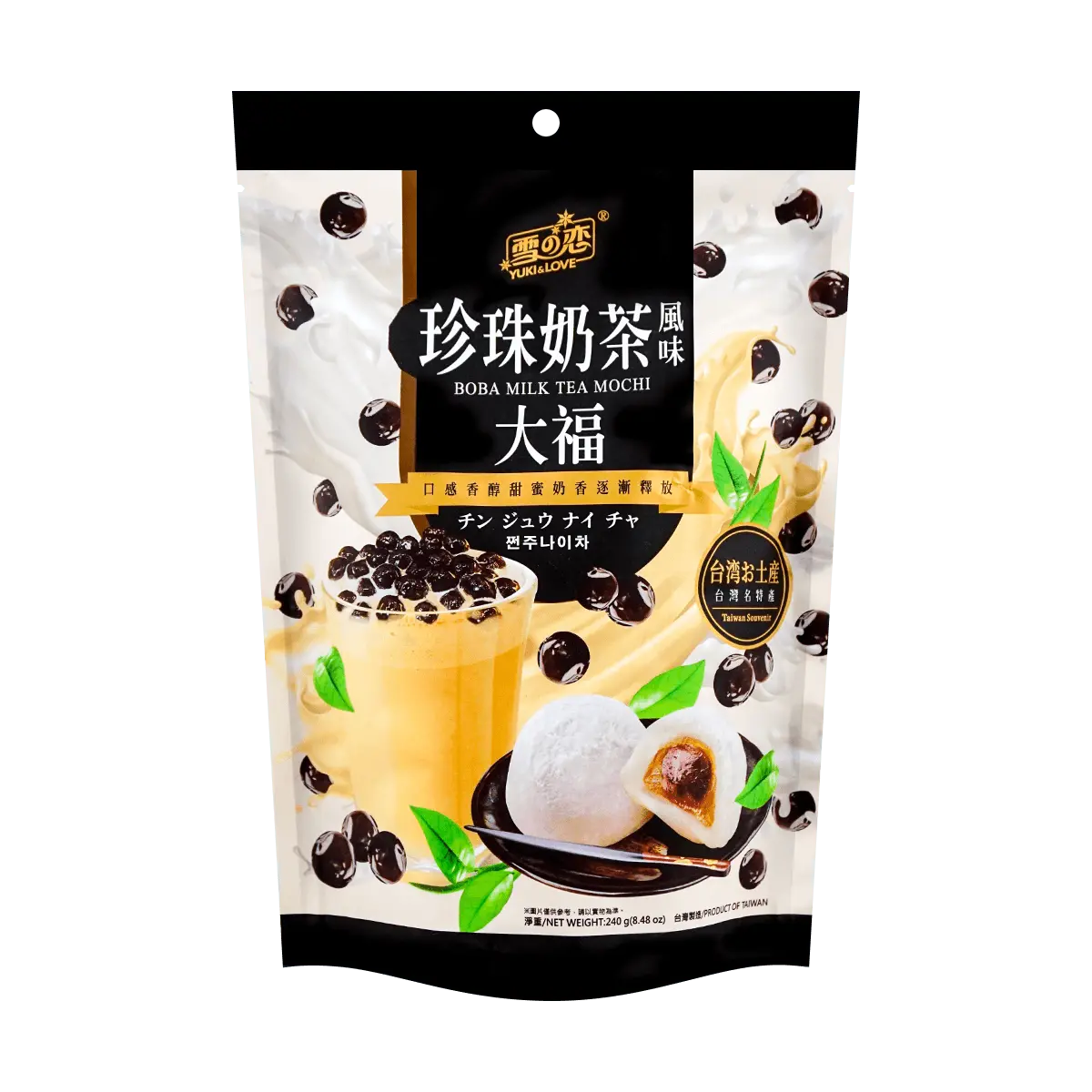 YUKI&LOVE Mochi Boba Milk Tea Flavor 240g
