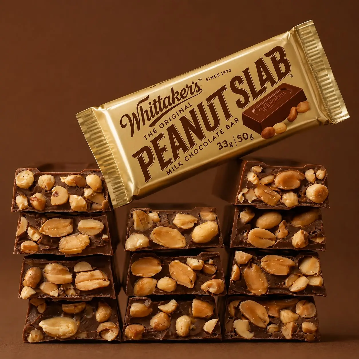 New Zealand’s Finest Chocolate Whittaker's Peanut Slab 1.76Oz