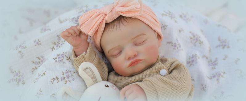 [WOOROY] Realistic Reborn Doll Rosalie - Christmas & Birthday Gift, 20-inch Sleeping Realistic Newborn Baby Doll, Soft Cloth Body, Gift Ideas for Kids Age 3 +