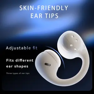 NewYear Luminous Quicksand Open Ear Clip Wireless earbuds allow you to view the mysterious light 3-Size Skin-Friendly Ear Tips shadow quicksand at nightCallsActive noise can cellationQuick link to your device IP54 rated dust and water resistant