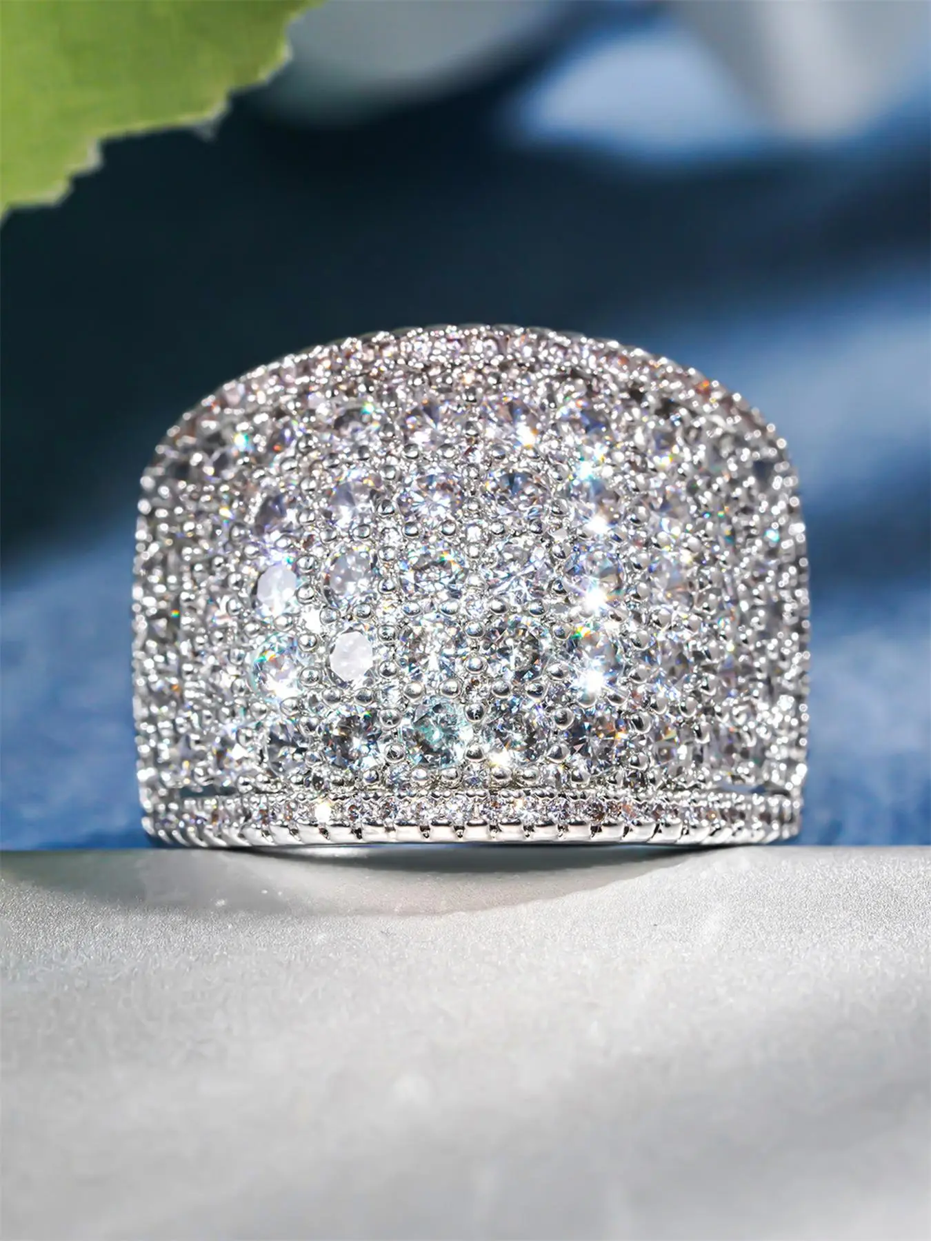 Luxury Artificial Zircon Ring, Fashion Accessories for Women, Elegant Everyday Ring, Elegant Casual Ring, Trendy All-match & Exquisite Jewelry for Birthday Gift, Bridal Rings