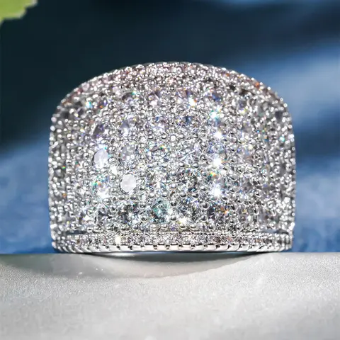 Luxury Artificial Zircon Ring, Fashion Accessories for Women, Elegant Everyday Ring, Elegant Casual Ring, Trendy All-match & Exquisite Jewelry for Birthday Gift, Bridal Rings, Beautiful Rings