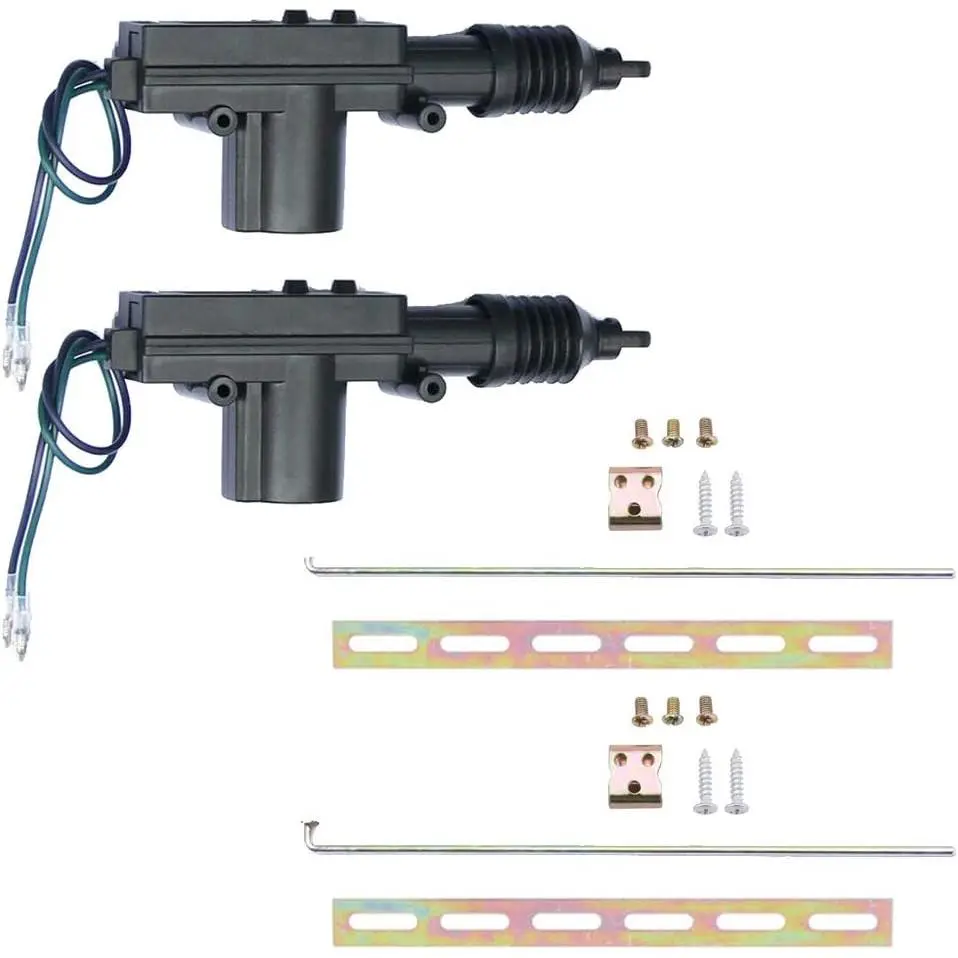 Heavy-Duty High-Power 12V 2-Wire Universal Automotive Door Lock Actuator with Motor Pull, Power Door Locks, Pack of 2, Door Motor Pull