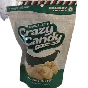 Crazy candy peanut brittle freeze dried candy