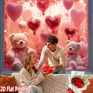 2d flat banner 1pc Valentine'S Day Polyester Photo Backdrop  Multipurpose Durable Wedding-No Electricity Required, Versatile Party Decoration for Living Room, Bedroom, Office, Outdoor Celebration, garden decoration