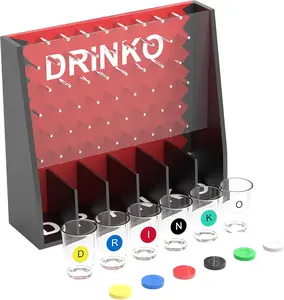 Trending Adult Party Game Multicolor Shot Glasses Set Durable Glass Shots with Metal Pegs for Group Fun Drinking Games