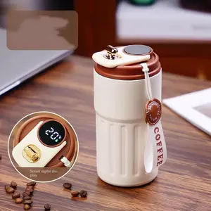 Sports Outdoor Water Bottle Intelligent Display Temperature Coffee Cup 316 Stainless Steel Car Vacuum Insulated Cup High Appearance Portable Water Cup for Male and Female Students