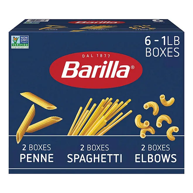 Barilla Pasta Variety Pack 1 lb 6 pk Assorted Flavors in One Pound Pack of Six Carb Spaghetti