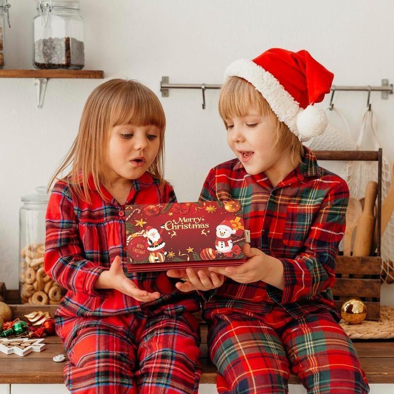 Christmas Santa Dollar Folding Red Envelopes Gold Stamping Gift Pack with Ribbon 6 Slot DIY Holiday Cash Envelopes for Party and Festive Decorations