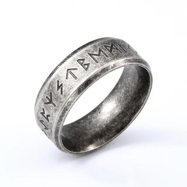 Men's Norse Viking Pendant Necklace, Round Rune Engraved Stainless Steel Odin Amulet Fashion Jewelry, Male, Amulet Necklace, Round Shape, One-Piece