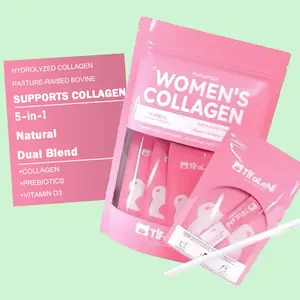 TifaLeni Nutrition Collagen Peptides Types Complex US Made Supplement for Beauty Health Fitness 15 packets