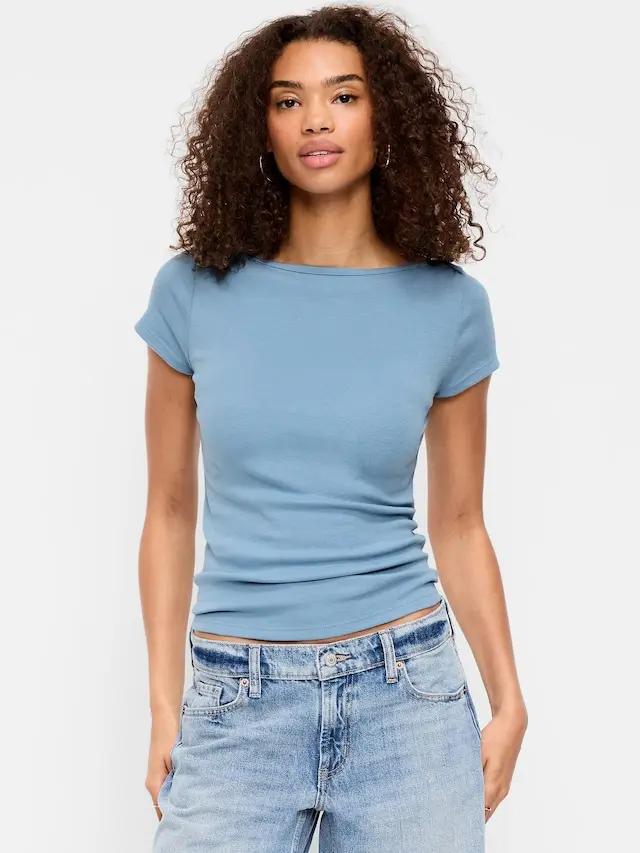 Old Navy Women's Snug Boatneck T-Shirt