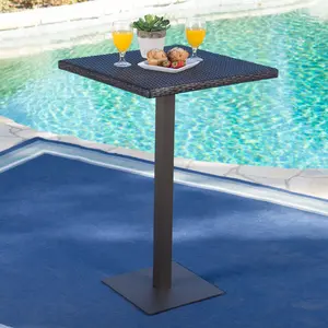 Christopher Knight Home® Rattan 26" Square Bar Table Outdoor Patio Bistro Table| Handwoven Wicker Bar Table for Balcony, Garden, Poolside & Home Bar  Summer Party Must-Have!