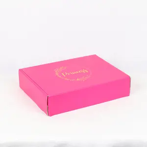 [Free Gift] Bling Hair Princess Gift Box Pink with Drawings for Wig Packaging 20cm*14cm*4cm for Presents