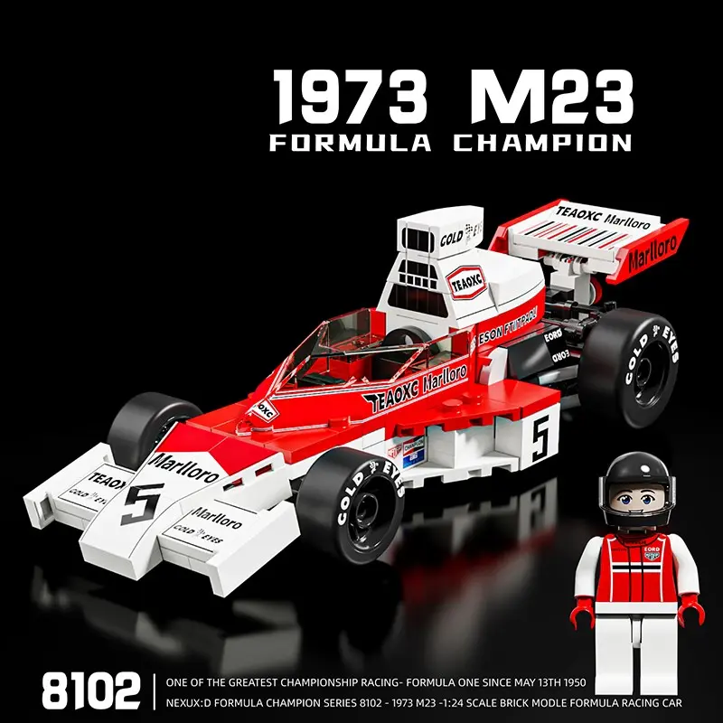 Formula Racing Series Pull-Back Model Building Block Kit with Authentic ...