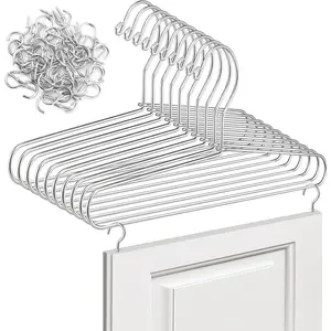 Cabinet Door Painting Hanger  Door Painting Brackets with Zinc Plated Metal Screw-in Cup Hooks Paint Drying Rack Panels Rack Painter Tools DIY (Silver)