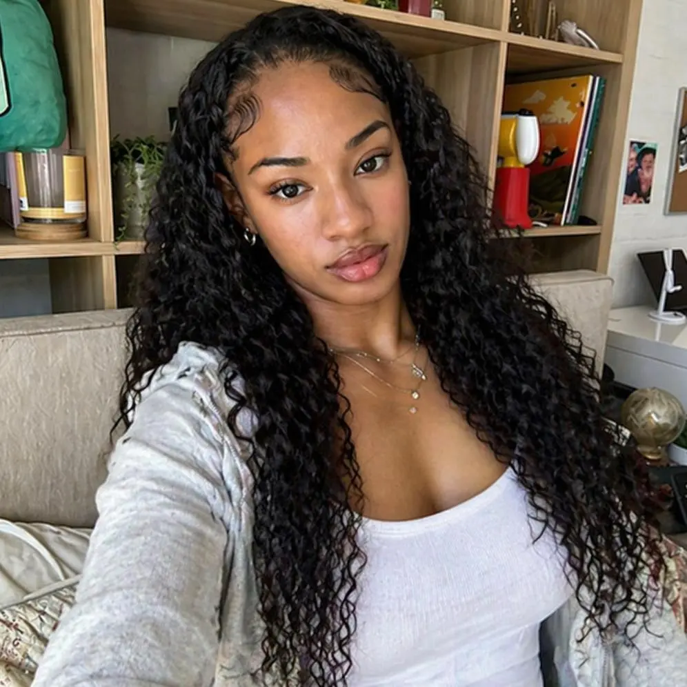 VOSILK  Curly Half Wig 26 Inches Synthetic 3 in 1 Shaggy Wave Flip Over Drawstring Wig Natural Black Ready to Go Glueless Wig for Daily Women Synthetic Hair Wig Synthetic Fiber Wig