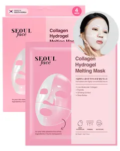 DERMAL Collagen Hydrogel Melting Jelly Gel Mask 4ea - Korean Overnight Face Mask - Deep Hydration, Skin Firming, and Wrinkle Care for Glassy Skin - Korean Skincare
