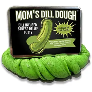 Moms Dill Dough - Adult Fidget Putty for Womens Gag Gifts - Christmas White Elephant Gift Idea for Mom Friends Funny Present for Mama