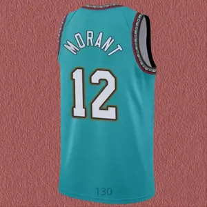 Ja Morant Men's Classic-Design Sleeveless stitched Basketball Jerseys green shirt