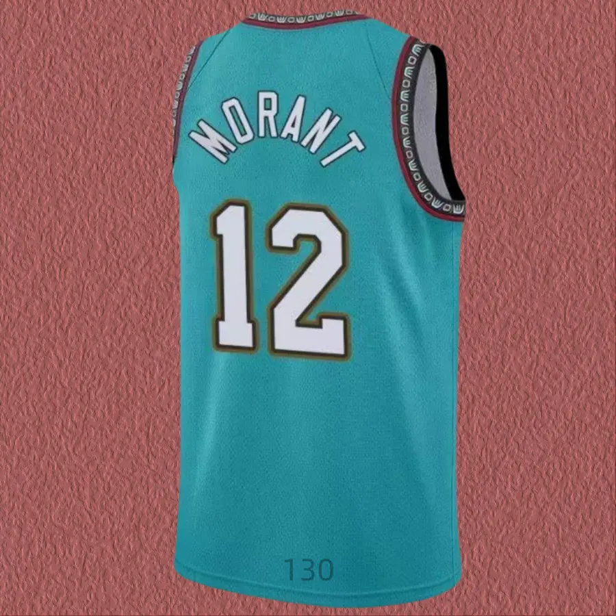 Ja Morant Men's Classic-Design Sleeveless stitched Basketball Jerseys green shirt