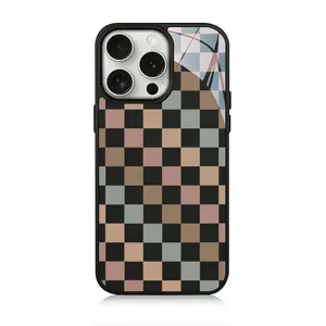Checkerboard Pattern Protective Phone Case, Anti-drop Shockproof Full Edge Mobile Phone Case, Decorative Phone Protector Cover Compatible with iPhone Accessories