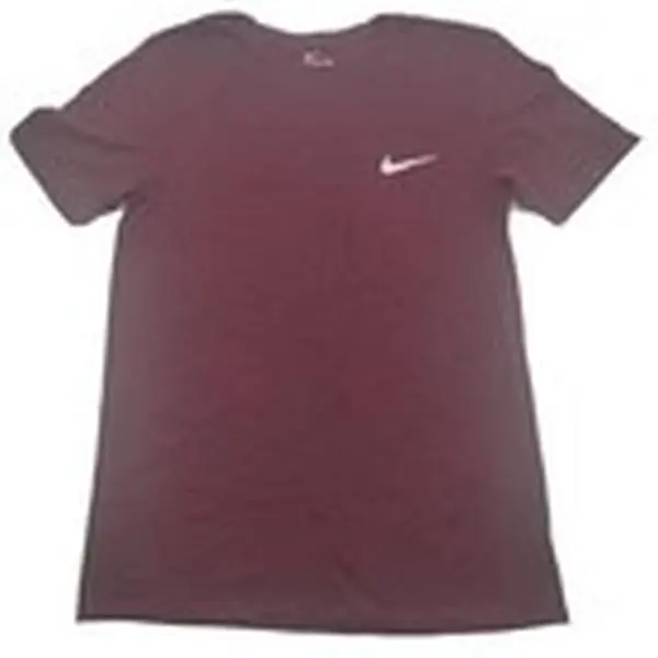 Nike Swoosh Logo Athletic Cut "Deep Maroon" White Tee T-Shirt Size S, M, XL NWT