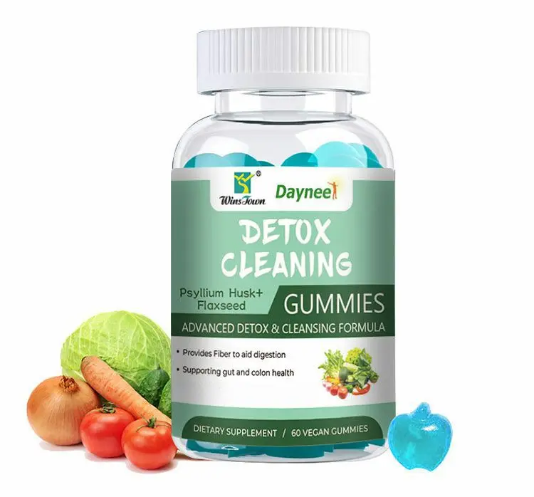 winstown Cleansing Gummies for Adults – Psyllium Husk & Flaxseed with Probiotics for Gut Health, Bloating Relief for Women, Healthy Candy for Daily Digestion Support & Colon Cleanse – 60 Vegan Gummies