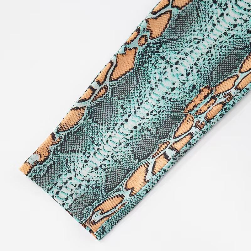 2025 Fashion Python Print Semi Turtleneck Sleeveless Cutout Bodycon Jumpsuit Pants High Stretch Fabric Overalls Womenswear Blue Vneck Clothes Costumes Sonder Design Menswear Thought T-shirt brandy melville white Oversized brandymelville punk rock shirt