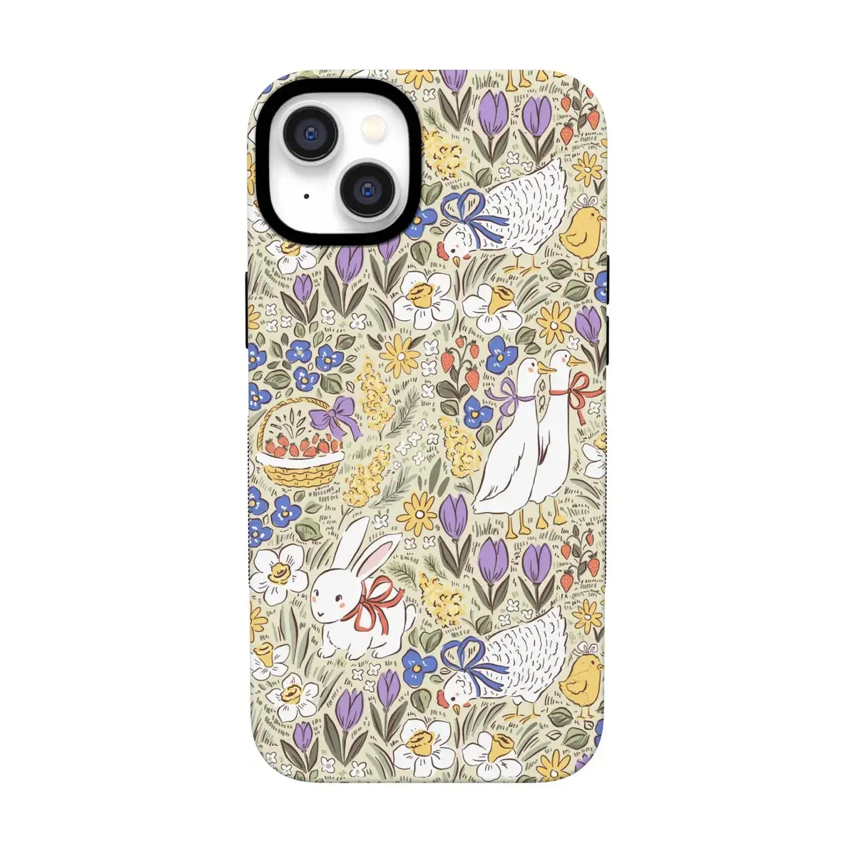 Casely iPhone 13 Case | Storybook Stroll | Spring Garden | Bold Protective Design | Compatible with MagSafe