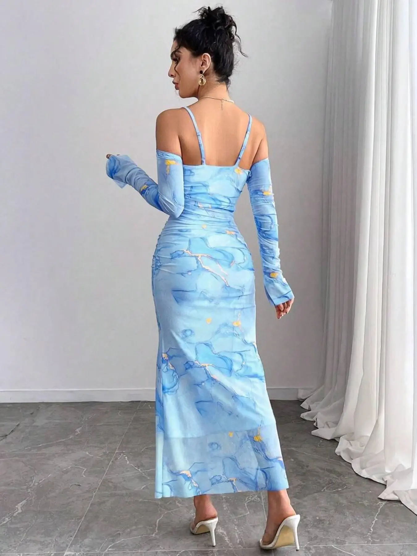 Lafitte Rizza Women's Mesh Long Sleeve Breathable Dress, Shoulder-Exposed  Mermaid Hem Gown, Elegant Formal Party Wear, Stylish, Chic and Comfortable  - TikTok Shop