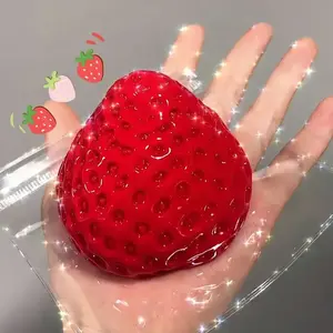 Giant Strawberry Squishy Toy Super Soft Stress Relief Fidget in Vibrant Red & Pink Colors for Fun Sensory Play Ideal for All Ages