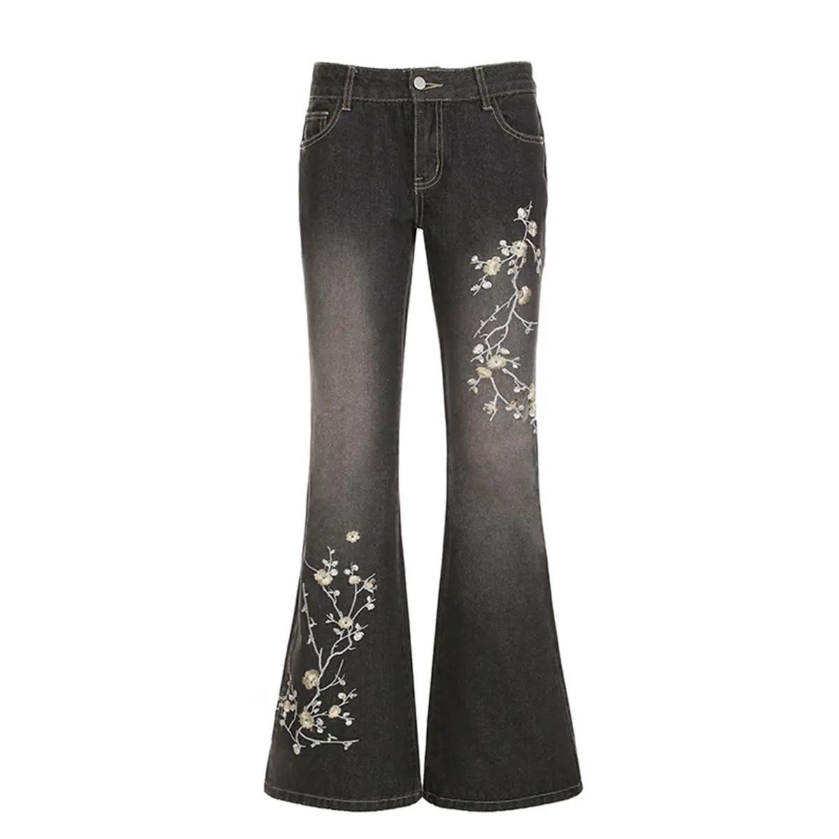 Black With Embroidery