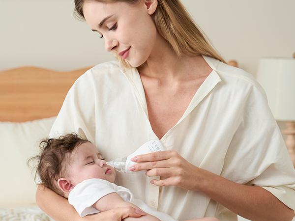 Momcozy Elite Baby Kit, Superior Gift Set for Grooming & Health & Cleansing, Include Electric Nail File&Nasal Aspirator, Heated Tummy Wrap,Thermometer,Bath Brush,Teether,Medicine Pacifier,Storage Case