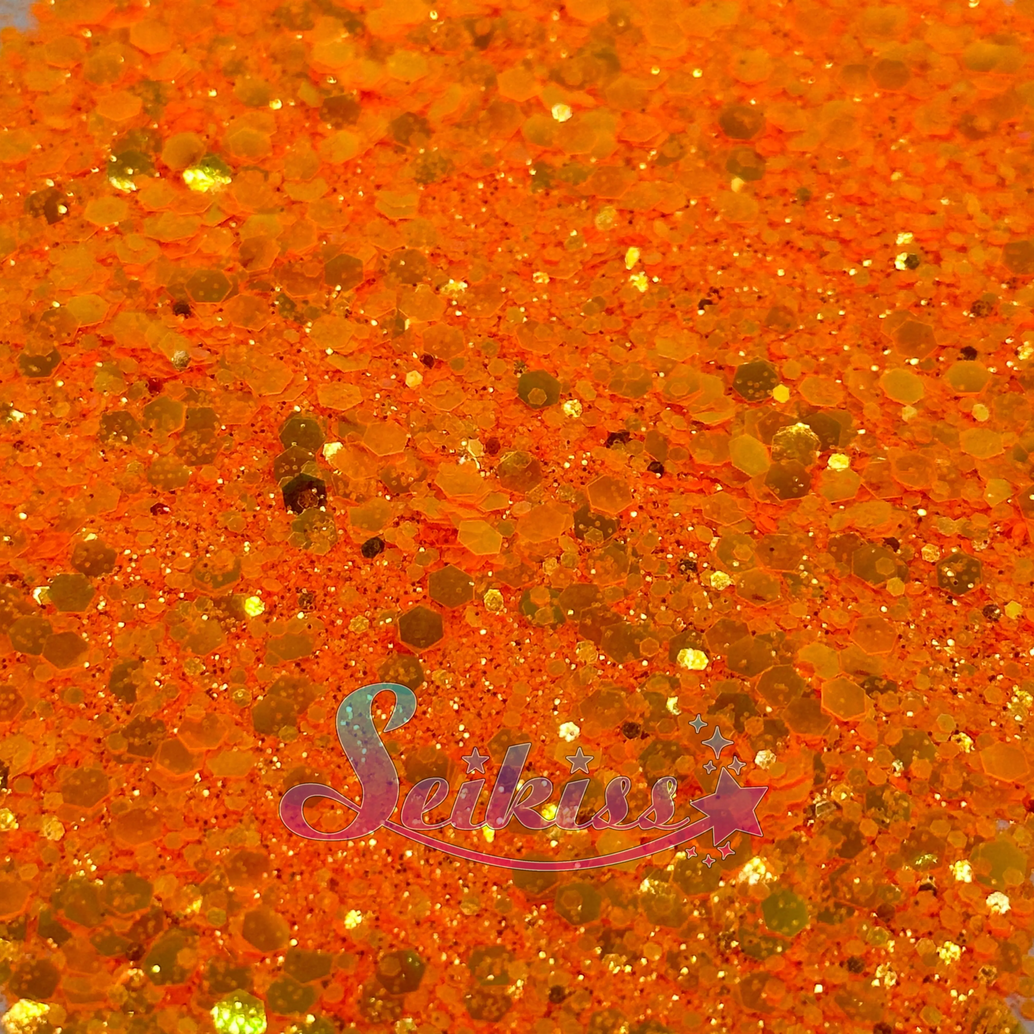 Tangerine Iridescent Chunky Glitter - Orange Glitter
