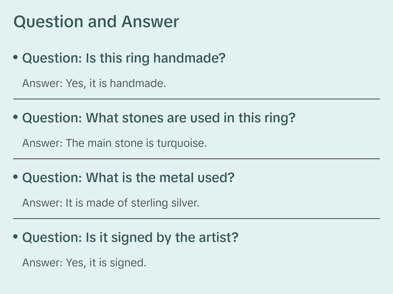 Zuni Double Row Green Turquoise 8 Stone Inlay Ring