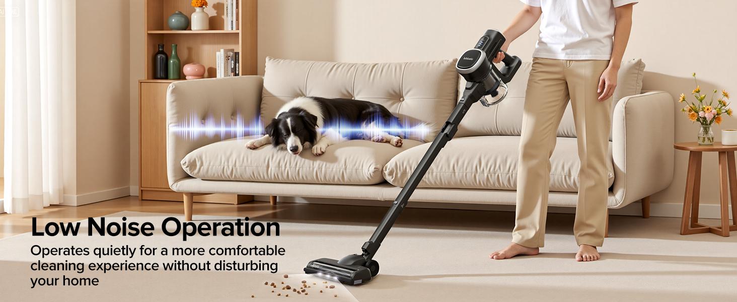 【2026 New Arrivals】 MIUZZY 206 Cordless Vacuum Cleaners for Home, 6-in-1/47Min/250W 24kPa Foldable Powerful Suction, Self-Standing Cordless Stick Vacuum Cleaner, Lightweight Anti-Tangle Rechargeable Vacuum for Floor/Carpet/Pet Hair/Car