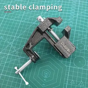 OuDiSi Heavy Duty Aluminum Alloy and Steel Multi-Function Vise - Jewelry Making, DIY Projects and Angle Grinder Anti-Slip Precision Clamp - No Assembly Required Professional Tool