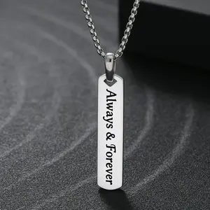Valentine's Day Personalized Custom Name Necklace for Men StainlessSteel Anniversary Gift for Boyfriend