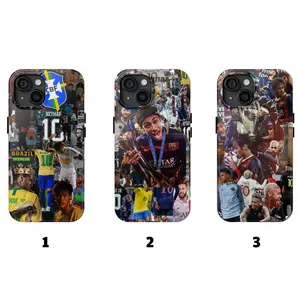3 Styles N-Neymar Design Phone Case, Sporty Soccer Football For Fan Compatible with iPhone X 11 12 13 14 15 16 17 Air Plus Pro Max screen protector