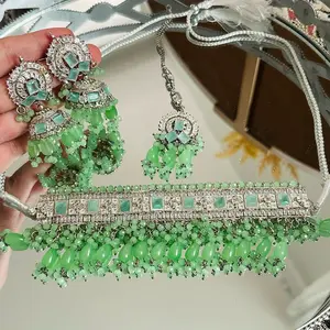 Desi Necklace Set with Earring and Tikka for Women - Elegant and Festive Jewelry Collection in Traditional Indian Style
