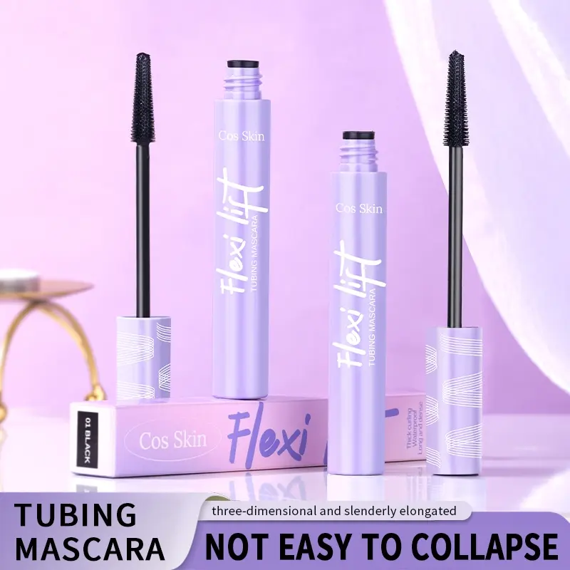 1PC Volumizing Lengthening Mascara - Black Waterproof Long-Lasting, Smudge-Proof Hypoallergenic & Easy to Clean, Exquisitely Full Curled Lashes, Ideal Makeup Tool for Men & Women for Daily Use, Performances & Dancing