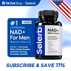 Selerb NAD+ Supplement for Men with NMN - Liposomal Complex with Trans-Resveratrol, CoQ10, Maca & Ashwagandha - Supports Cellular Renewal, Energy & Performance - 60 Capsules Dietary Healthcare Vitamins