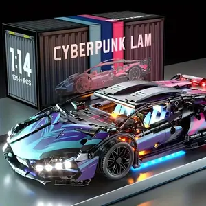 1314 Piece 1:14 Scale Sports Car Model Building Set, Building Blocks, Adult Collectible Moc Toy, Birthday or Christmas Gift