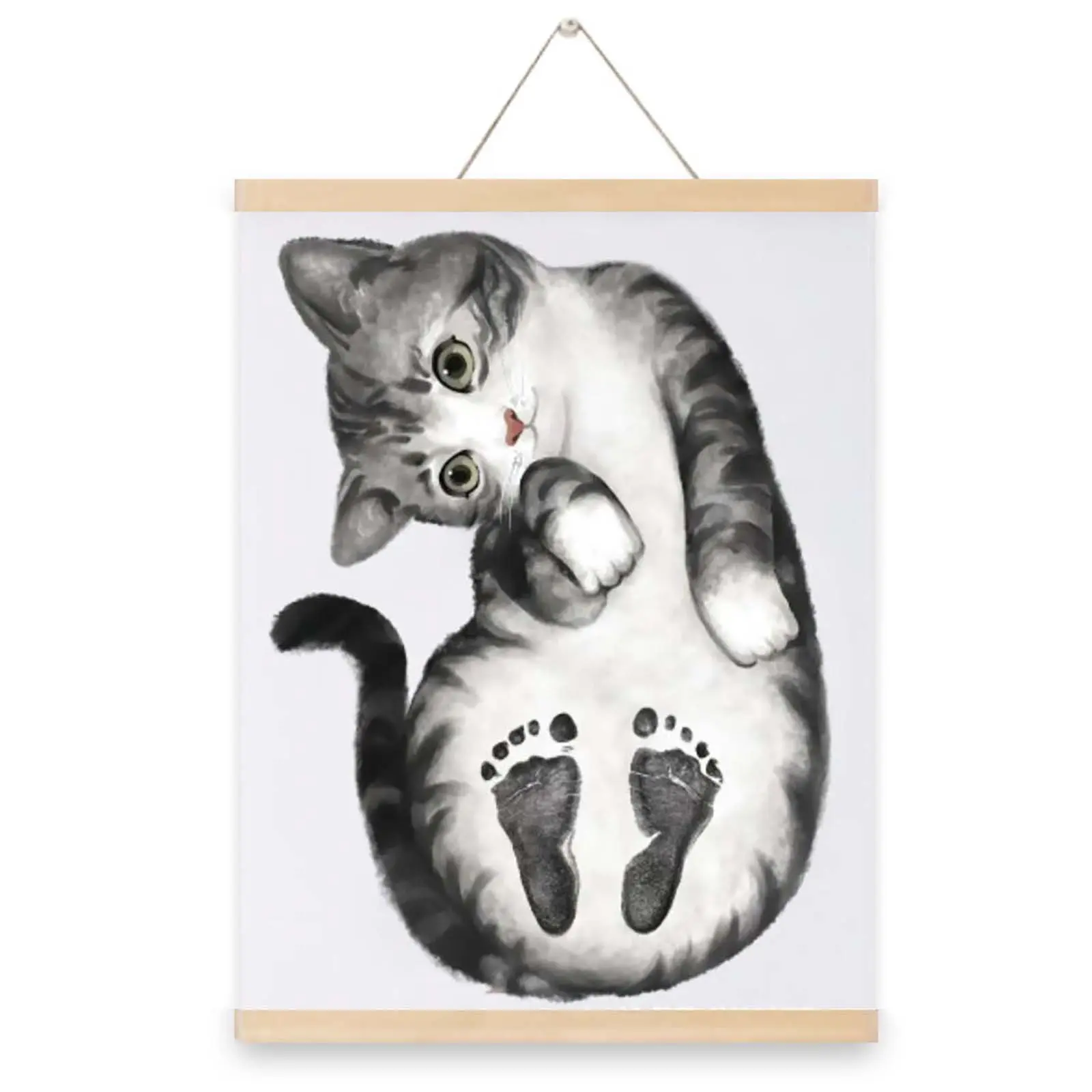 Footprint Keepsake Frame, Memory Display Kit for Handprints and Pet Paws, DIY Shadow Kit for Home Decor, Gift for New Parents, Pet Owners, Families
