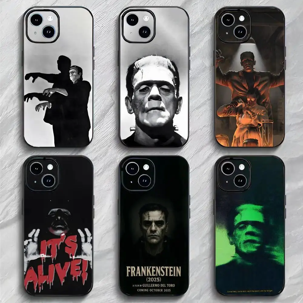 F-Frankenstein Phone Case Black Matte Thin Protective Cover For iPhone 11-17 Pro Max/Plus & Samsung Galaxy S23-S25