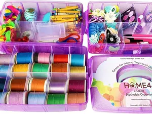 Storage Organizer Carrying Case Box 30 Adjustable Compartments Compatible with Small Dolls LOL Toys Bead Beyblade Hot Wheels Tool Craft Sewing Jewelry Hair Accessories